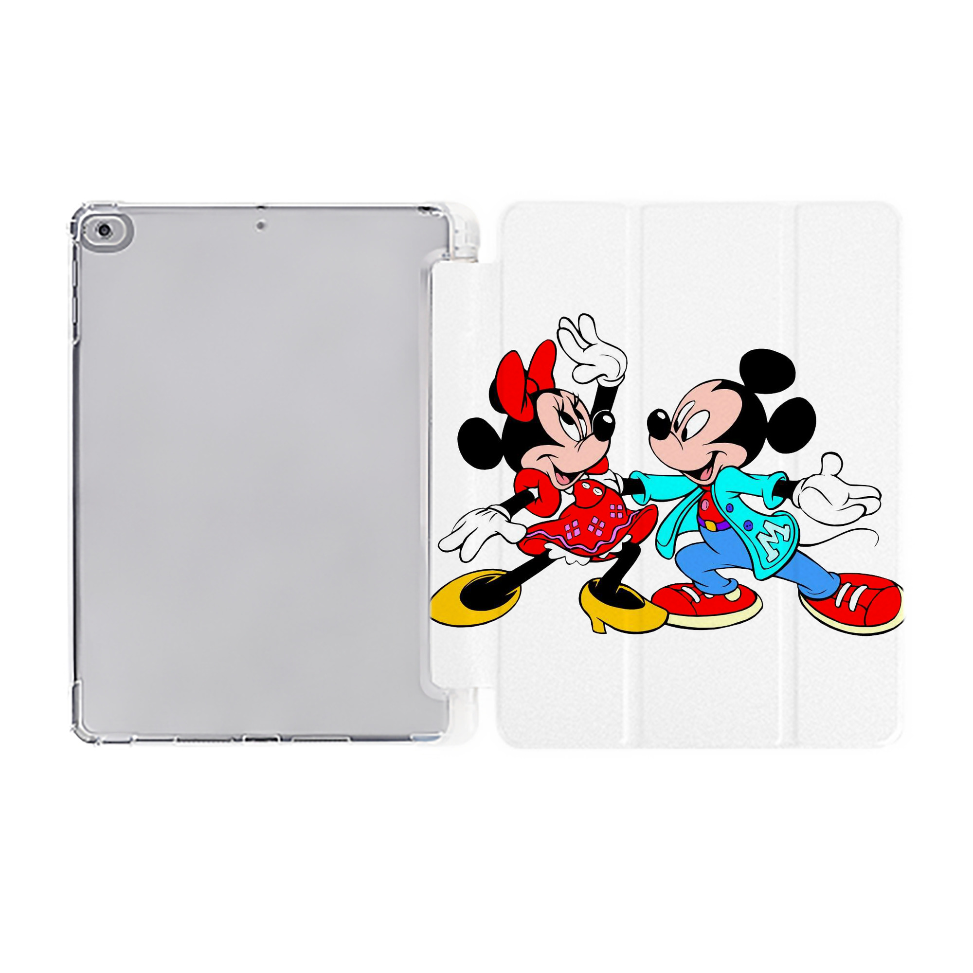 （画像用） ミッキーマウス Mickey Mouse IPad ケース ペン収納付き 三つ折りスタンド PUレザー×シリコン 対応機種9.5/10.5/10.9インチ